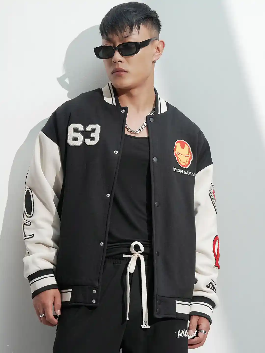 Buy HIGHLANDER Marvel Iron Man Men Oversized Raglan Sleeve Varsity