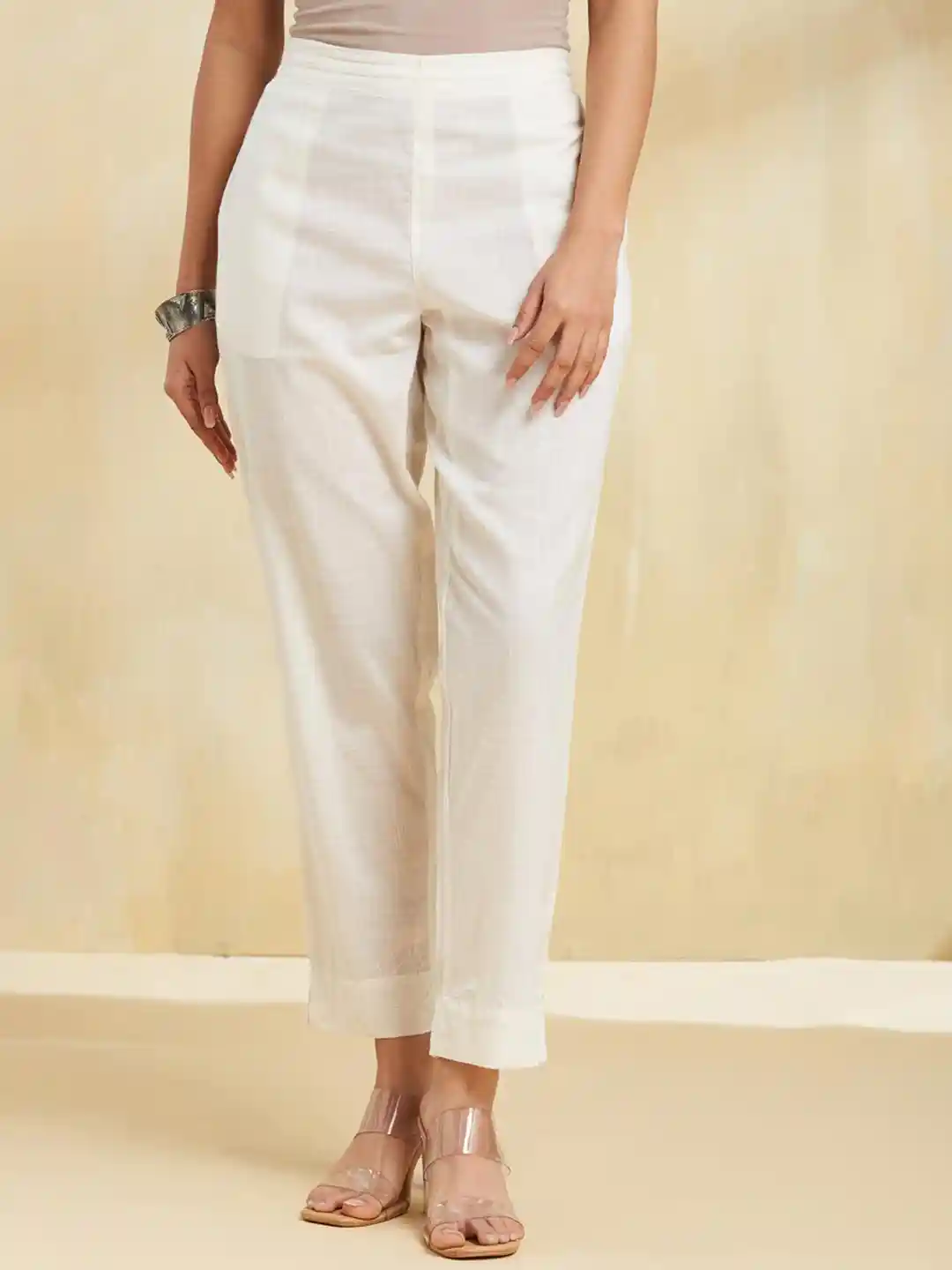 Buy Fabindia Women Cotton Slip On Ethnic Trousers Trousers for