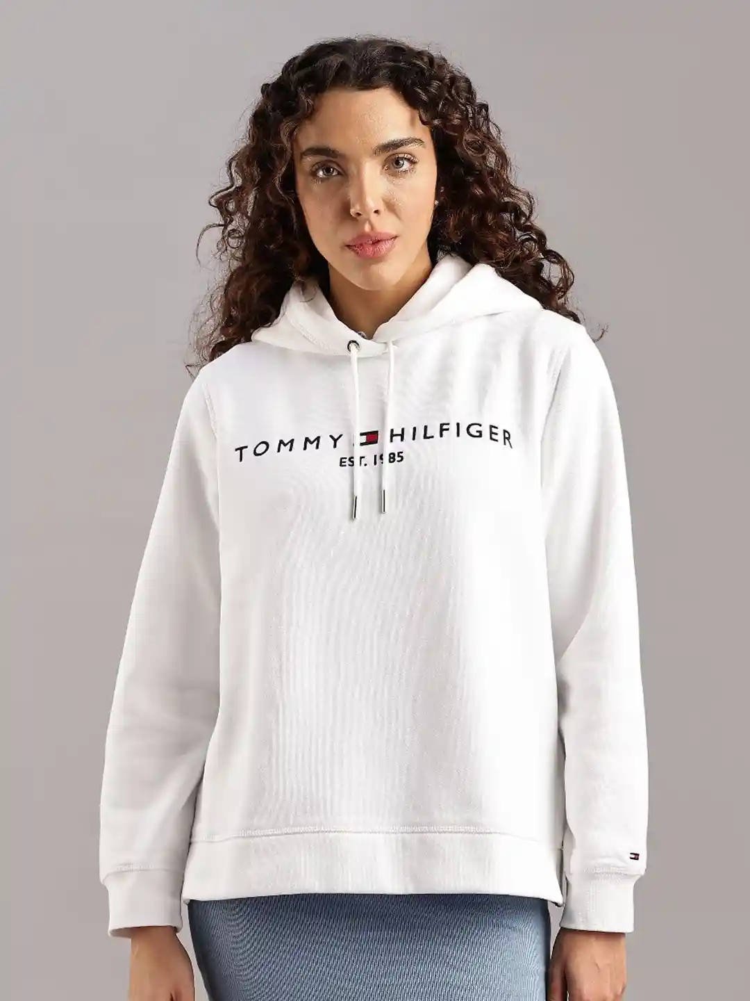 Buy Tommy Hilfiger Women Printed Hooded Pullover Sweatshirt