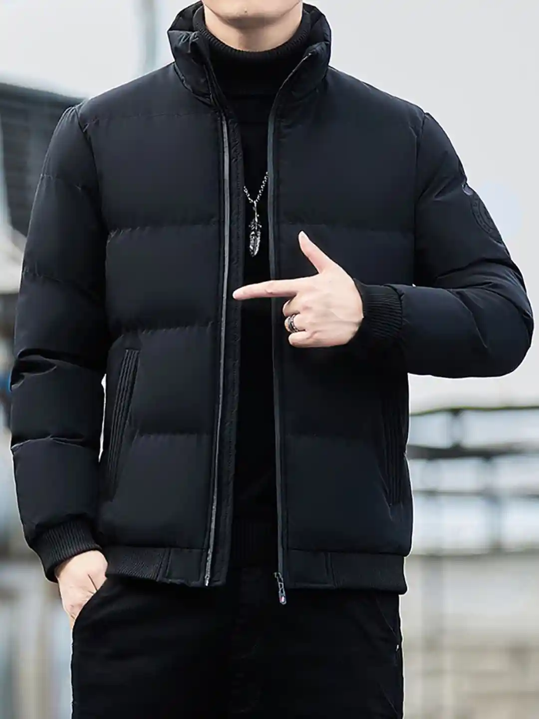 ◆typeservice◆ Ruffled Zip Pocket Top Charcoal OSTT21CHF Buy StyleCast x Revolte Open Front Jacket - Jackets for Men