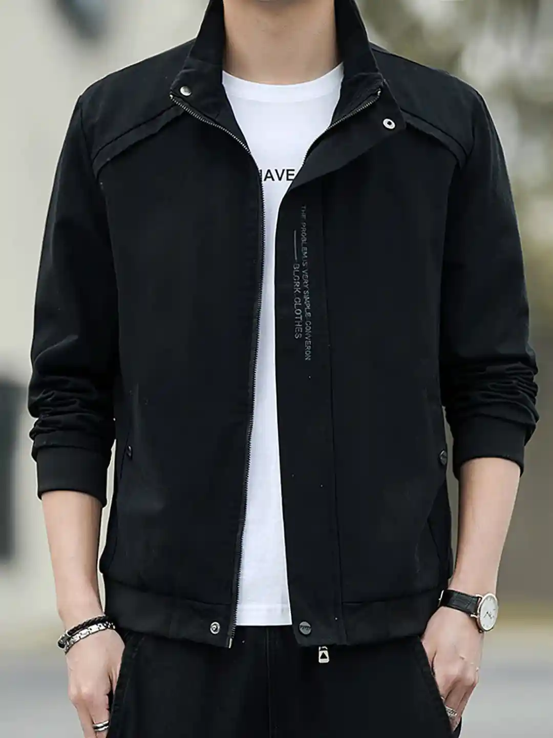 Buy StyleCast x Revolte Men Stand Collar Tailored Jacket Jackets