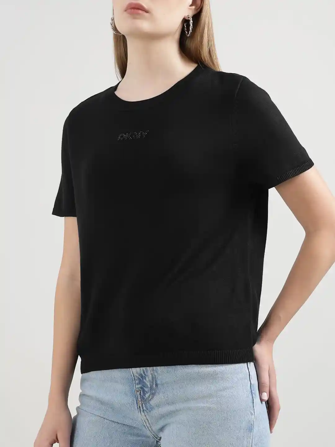 Buy DKNY Solid Short Sleeve Top Tops for Women 33724654 Myntra