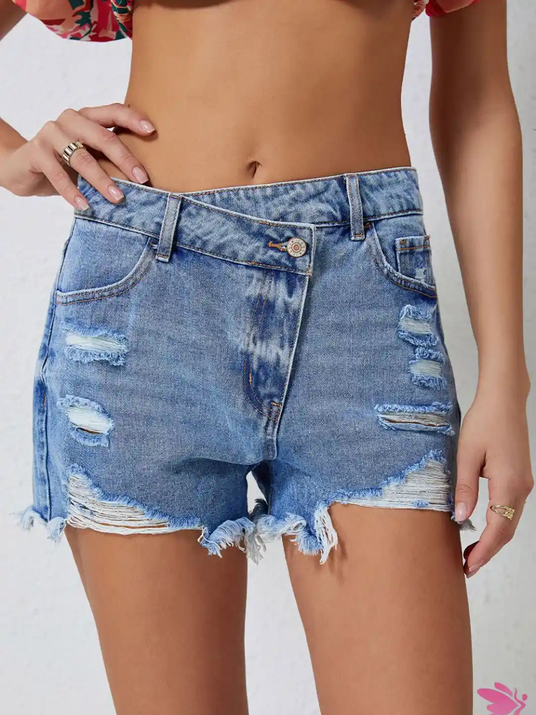 Buy StyleCast Women Washed Slim Fit Mid-Rise Denim Hot Pants