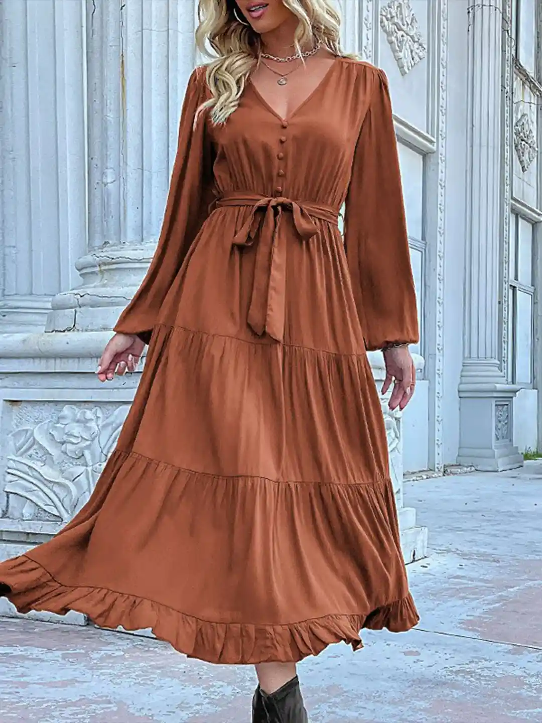 long sleeve burgundy prom dresses Off Shoulder Sequins Sheath Sleeves Dress with Feather feature_Sweep Train sequins 4 Color:670 Hibiscus Asymmetrical brown leather dress