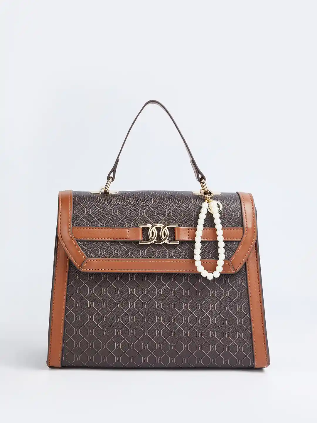 Buy max Colourblocked PU Bucket Hobo Bag with Tasselled Handbags