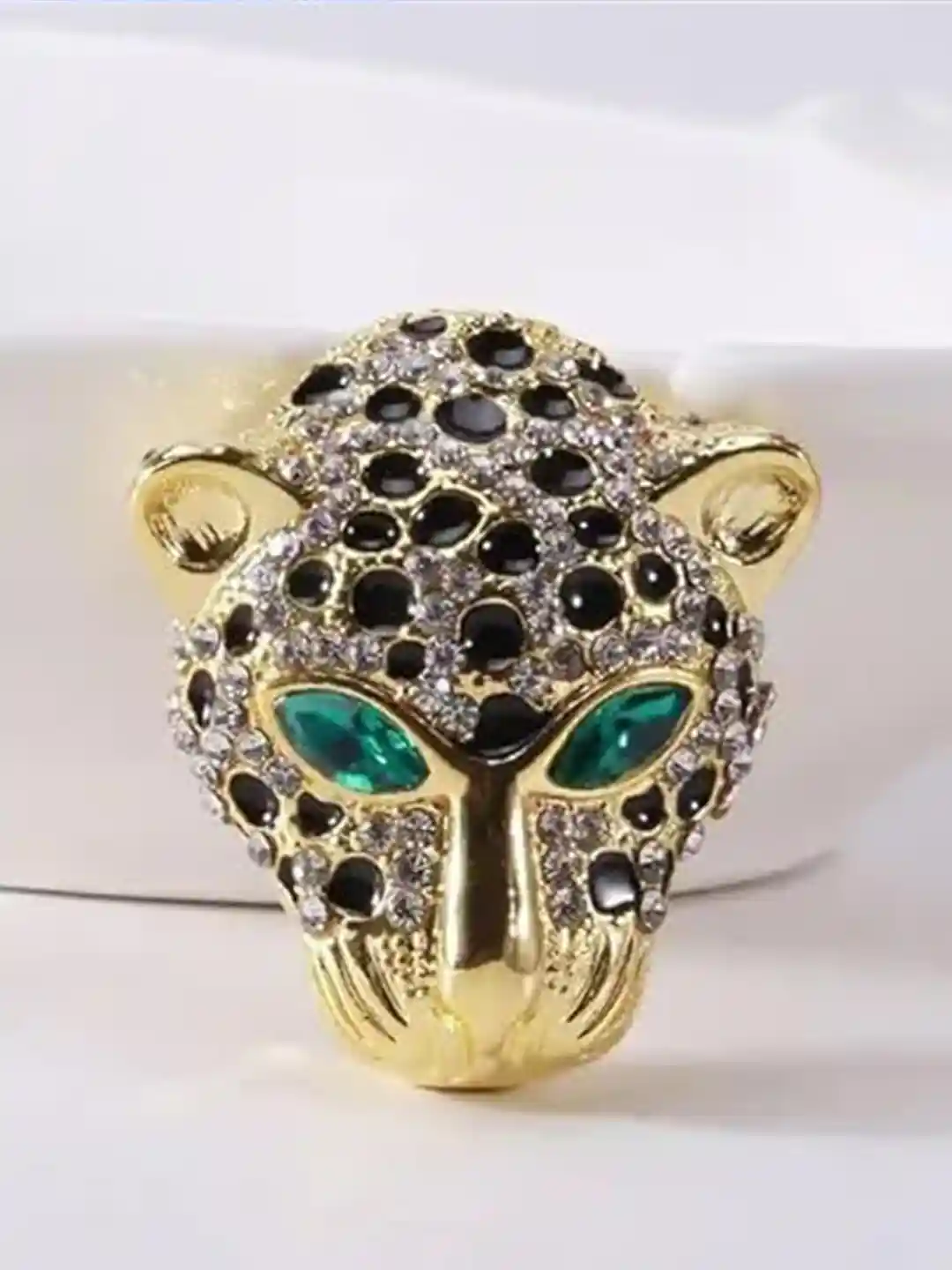 Navachi 18k Gold Plated White Crystal Monkey Brooch Pin - Handcrafted Forest-Themed Jewelry, Gift Box Included
