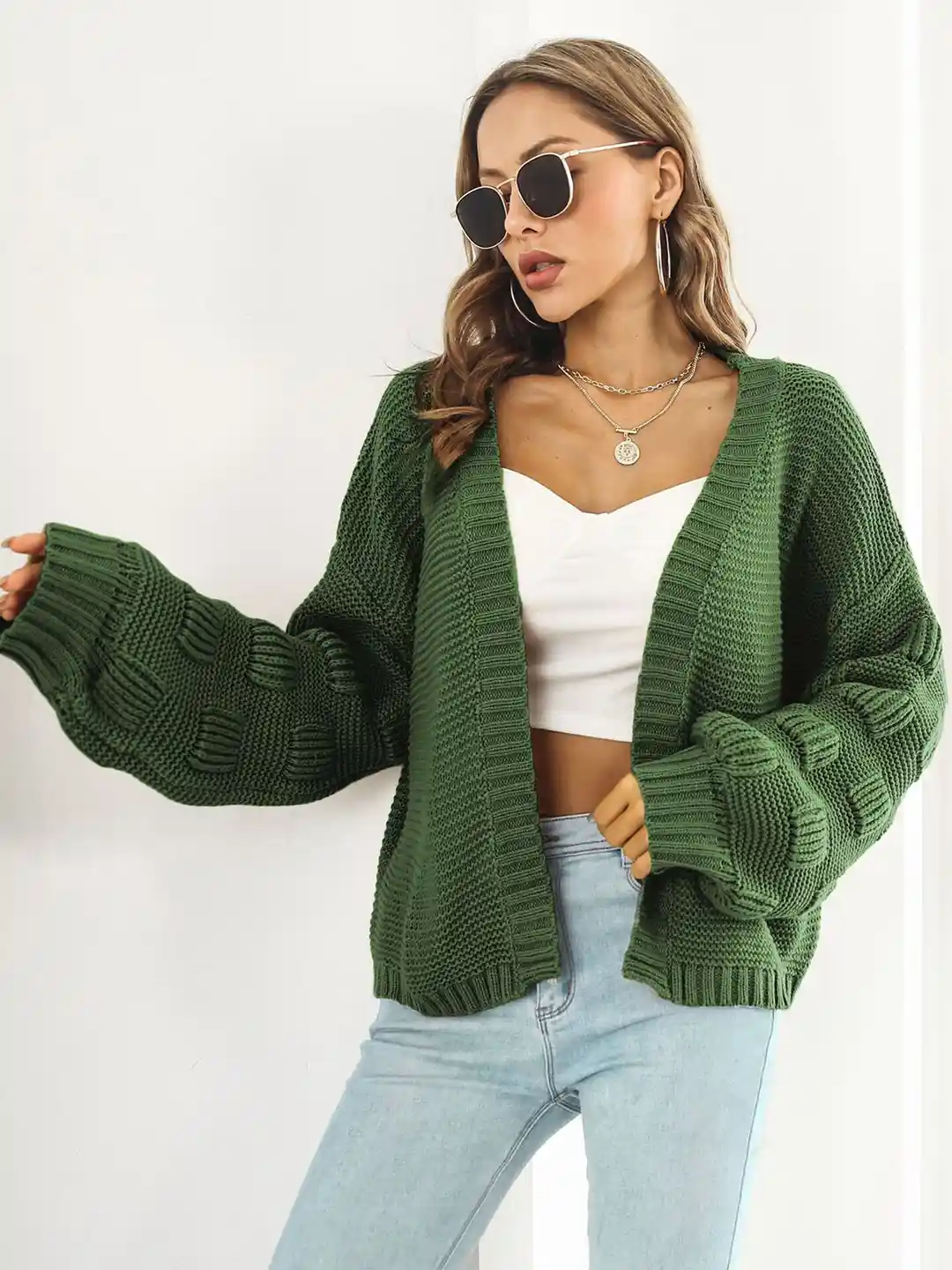 Myntra Woodland Ladies Sweater Roadster Women Green Self Design