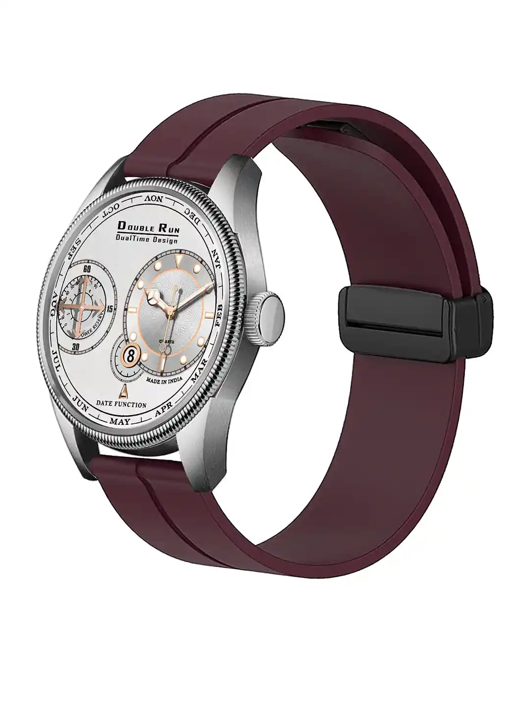 DOUBLERUN Unisex Dial Straps Analogue Chronograph Watch H05N18048