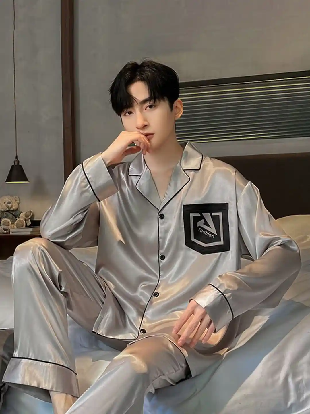 Buy StyleCast Men Printed Shirt With Pyjama Night Suit Night