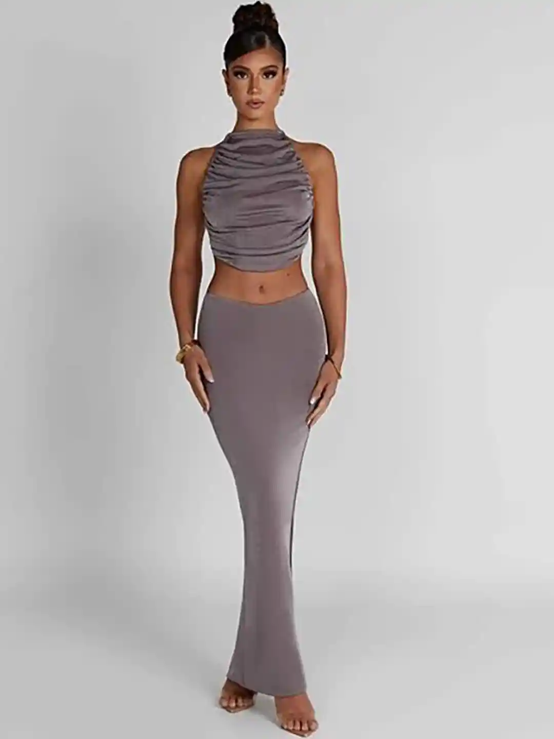 Buy LULU SKY Ruched Top Fishtail Skirt Co-Ords for Women