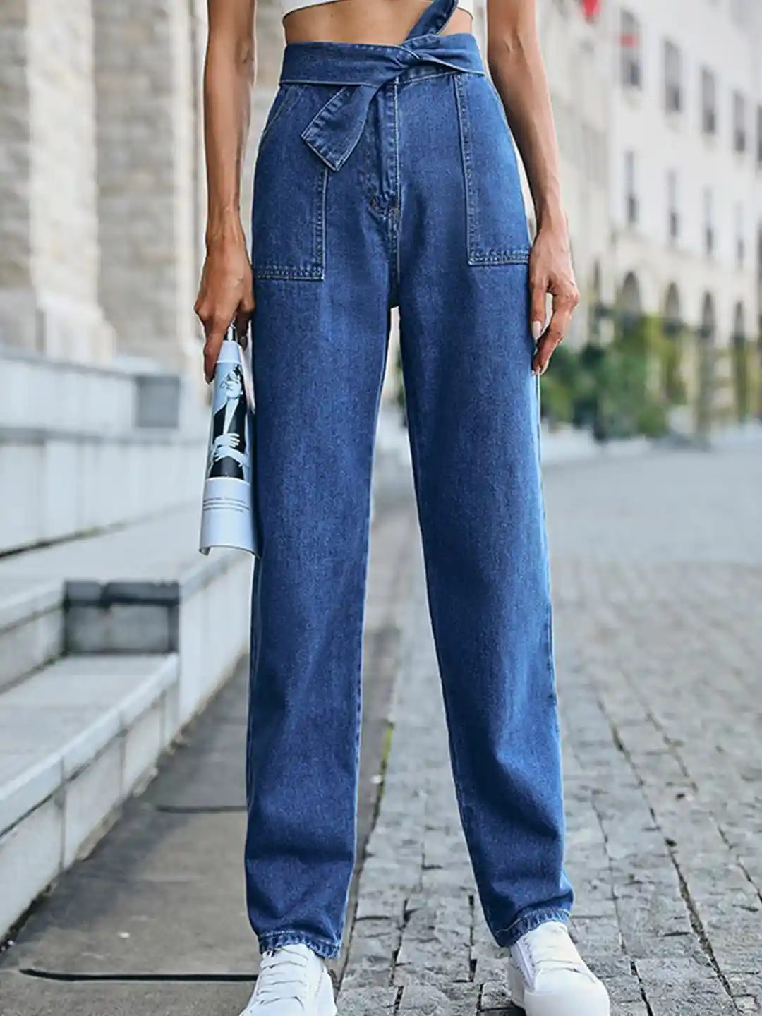 Buy StyleCast Women Blue Loose Fit High-Rise Jeans Jeans for