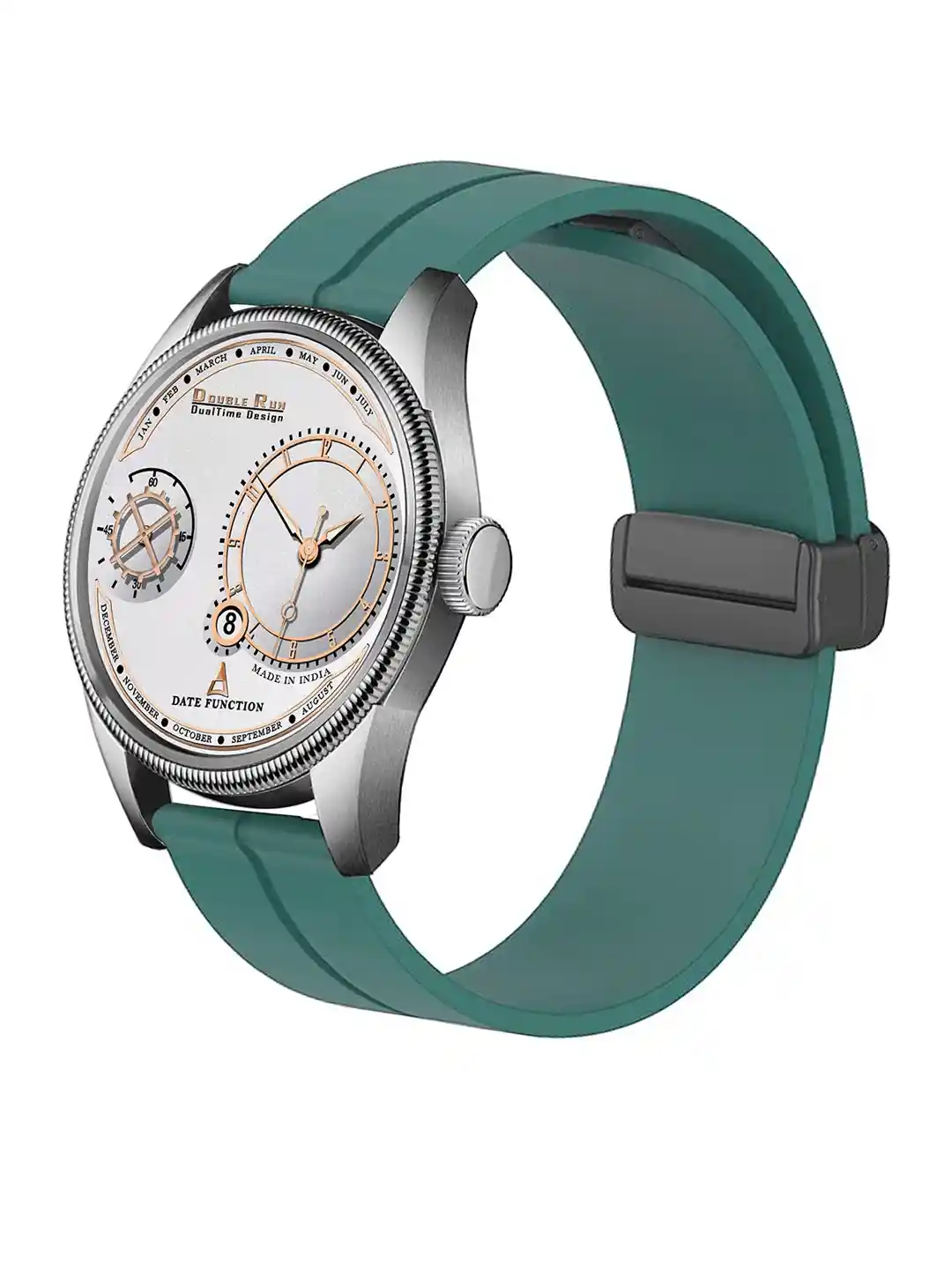 DOUBLERUN Unisex Dial Straps Analogue Chronograph Watch H05N17049