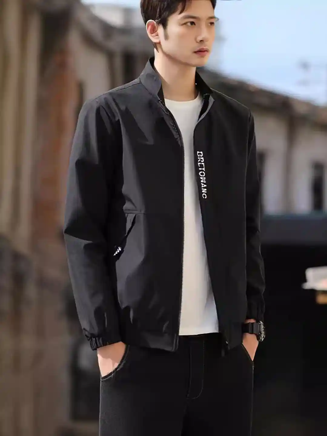 Buy StyleCast x Revolte Men Mock Collar Bomber Jacket - Jackets