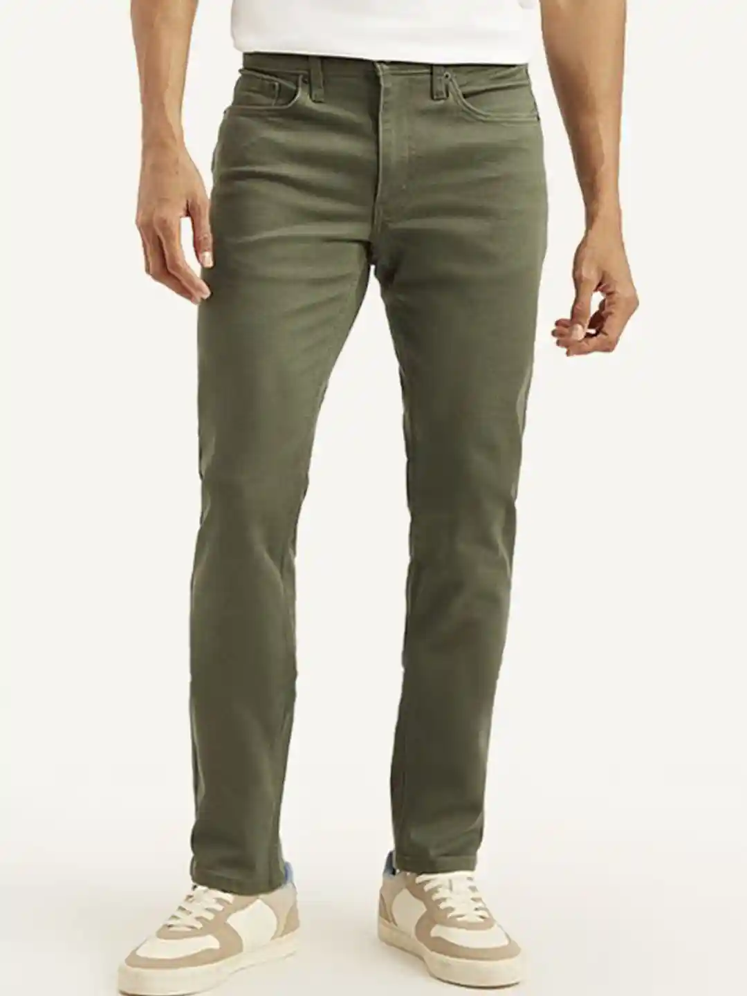 Levis Men Slim Fit Mid-Rise Clean Look No Fade Stretchable Jeans