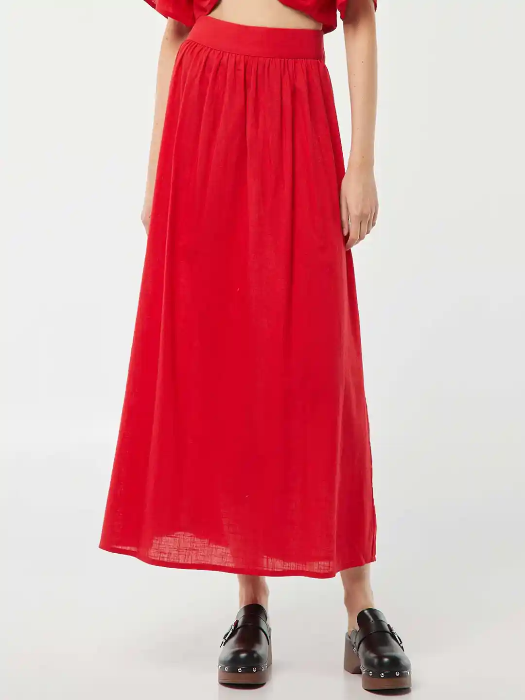 KIABI Pure Cotton A-Line Midi Skirt