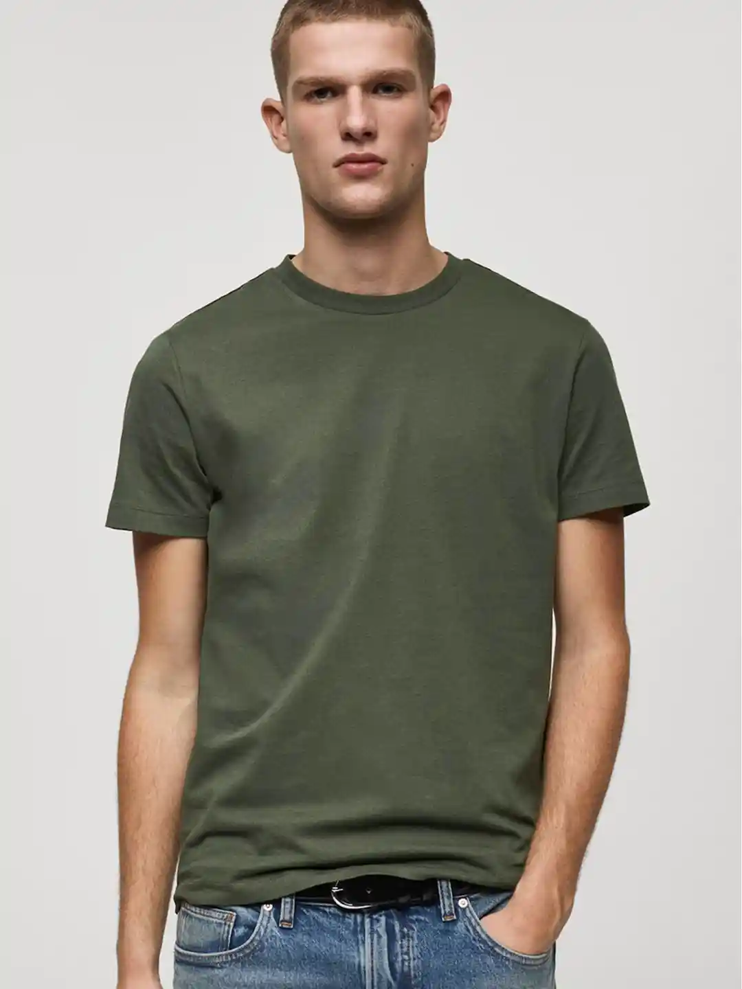 Buy MANGO MAN Pure Cotton Slim Fit T-shirt Tshirts for Men