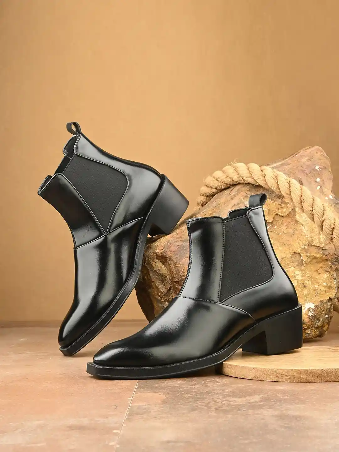 Buy AfroJack Men Block-Heeled Chelsea Boots Boots for Men