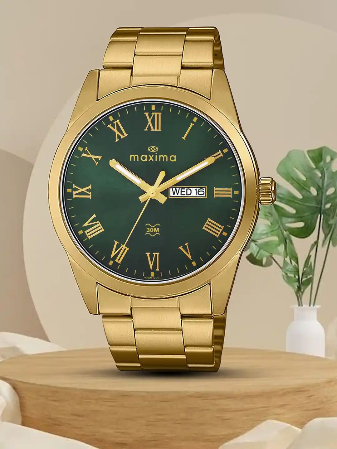 Stainless Steel Maxima Watches Golden Colour Buy Maxima Men Brass