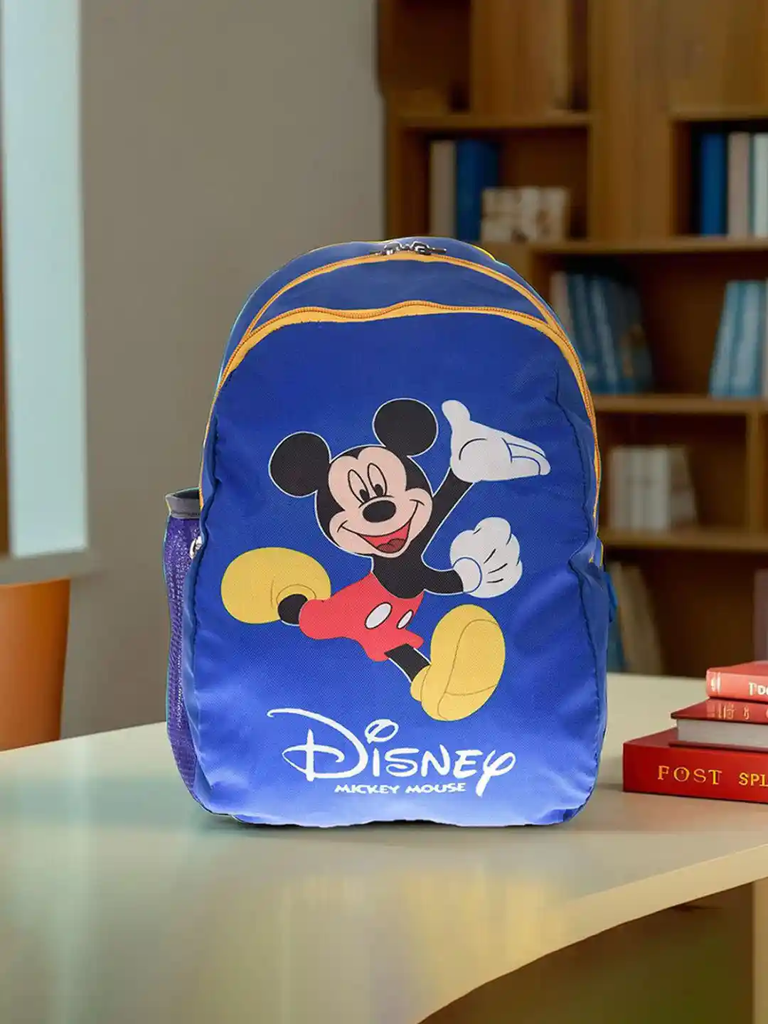 YK Kids Disney Mickey Printed 2-Compartments Small School Backpack