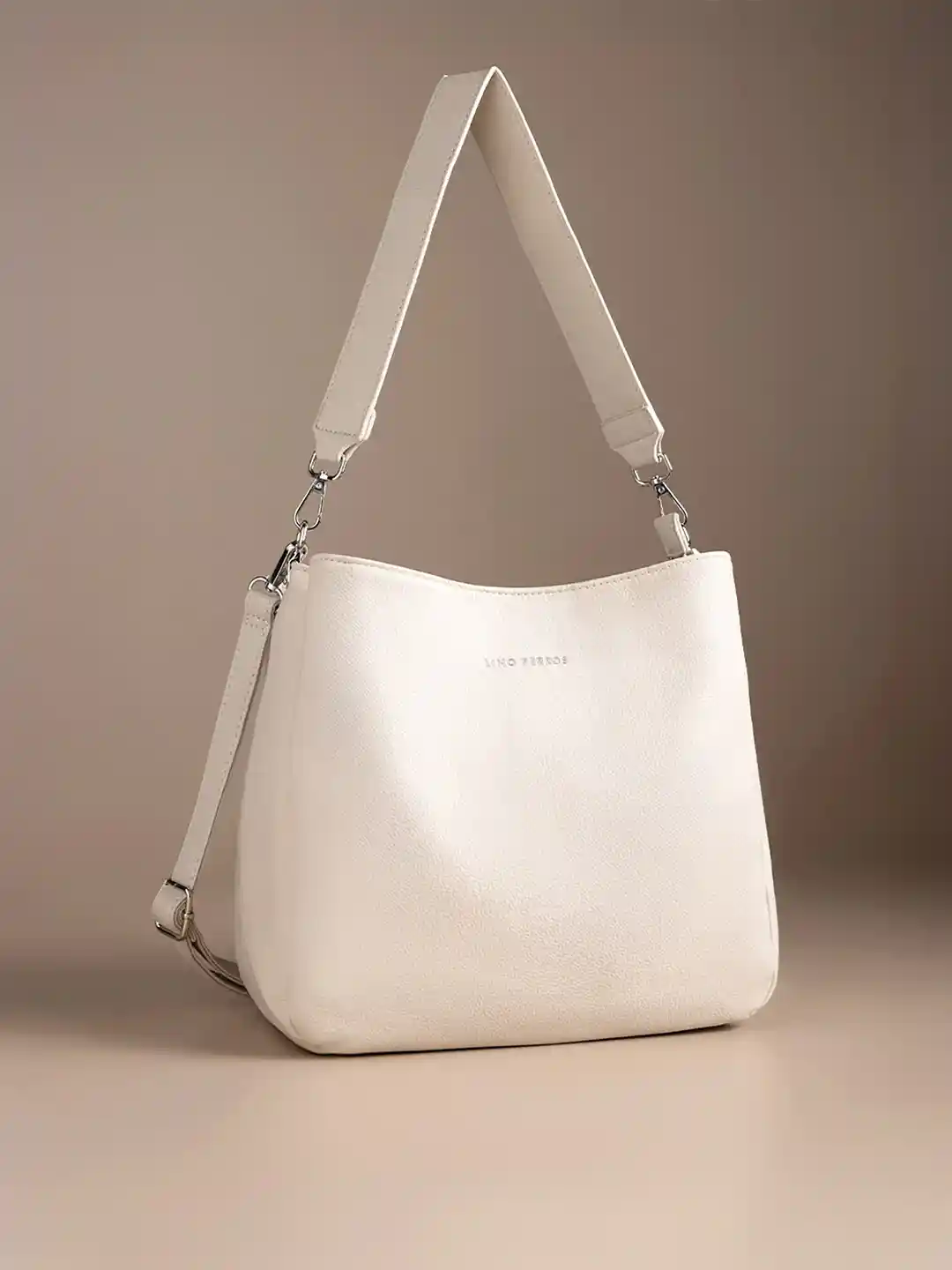 Lino Perros Off-White Solid Hobo Bag