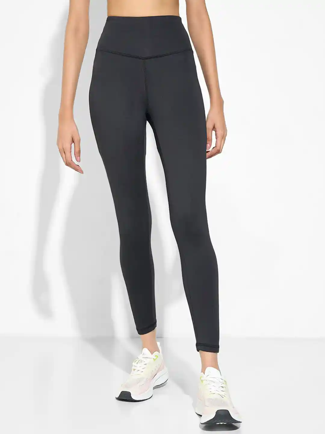 Buy Ajile by Pantaloons Women High-Rise Cropped Sports Tights