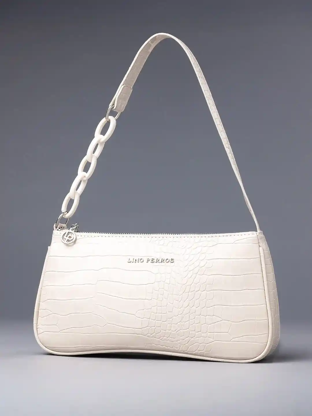Lino Perros Women Off White Animal Printed PU Shoulder Bag