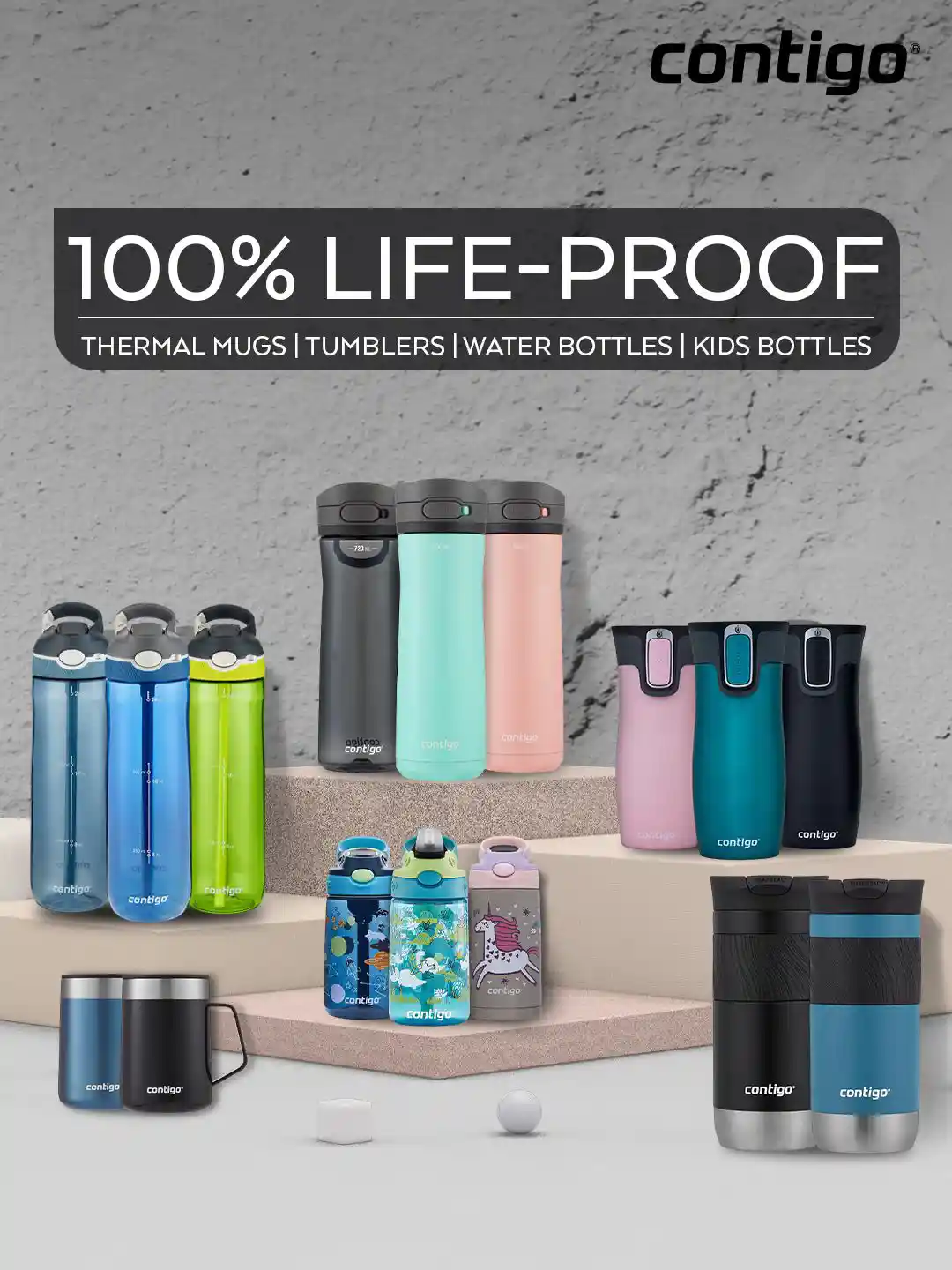 Contigo Hot Cold Thermosteel Double Wall Vacuum Insulated Water Bottle  470ml