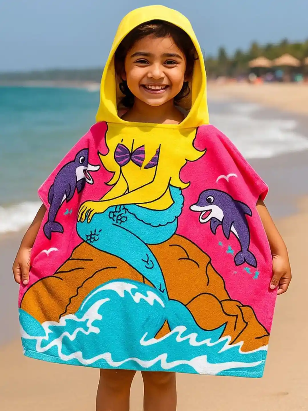 Shark Child's Bath Towel With Hood Poncho Towel Kids Bath