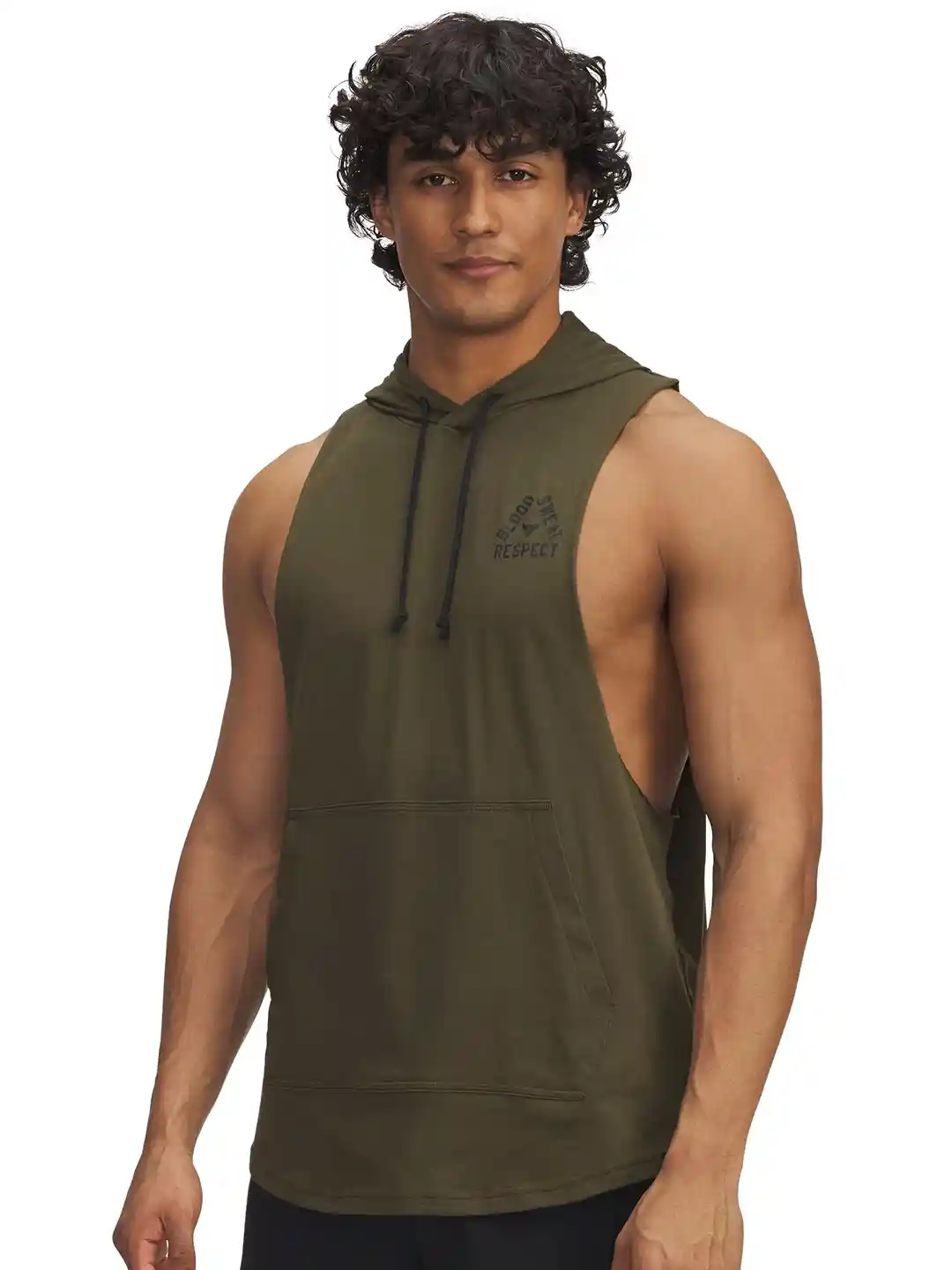 Buy UNDER ARMOUR Men Project Rock Payoff Sleeveless Hooded