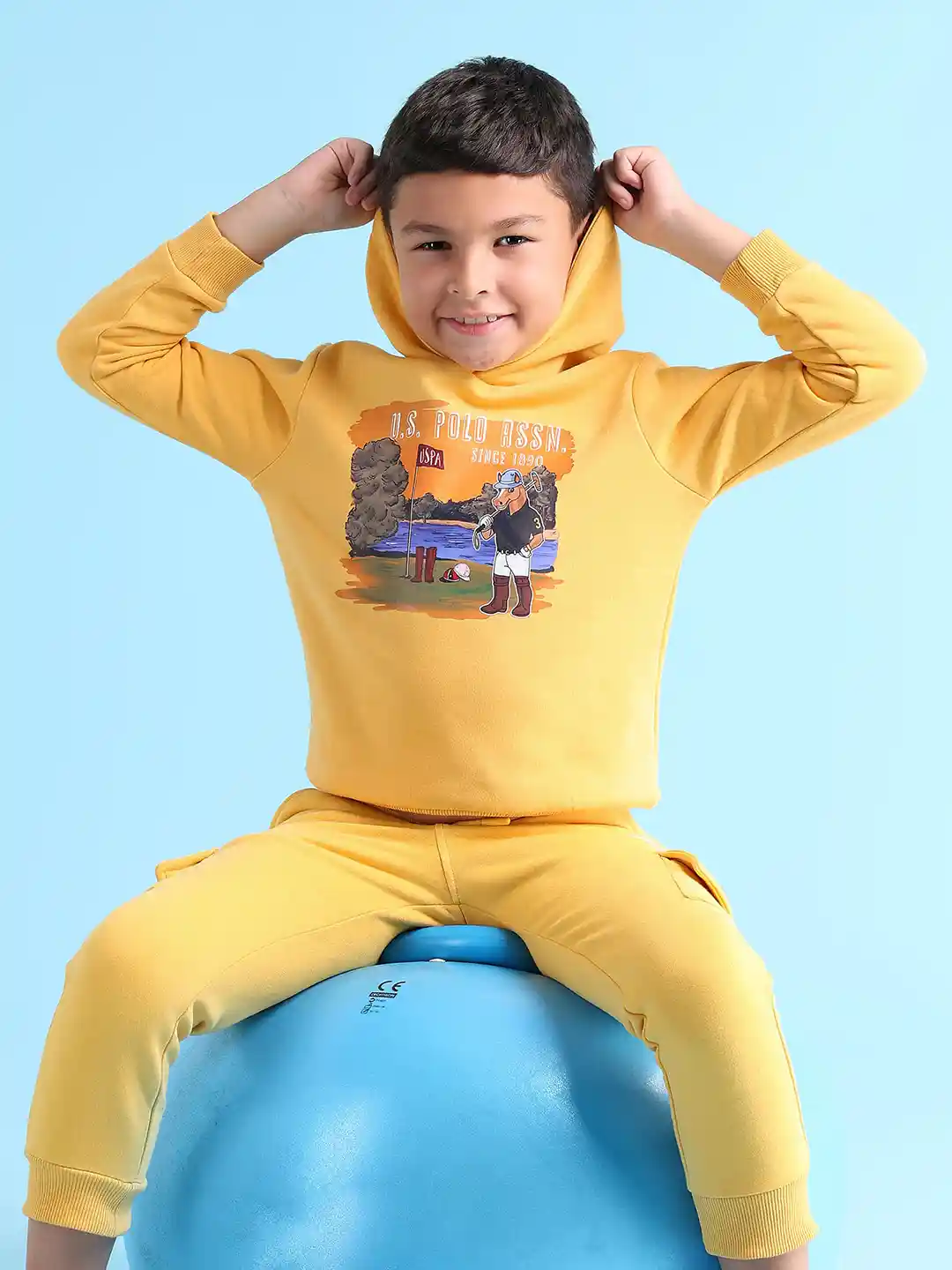 Buy Polo Kids Boys Printed Hooded Sweatshirt - Main Image