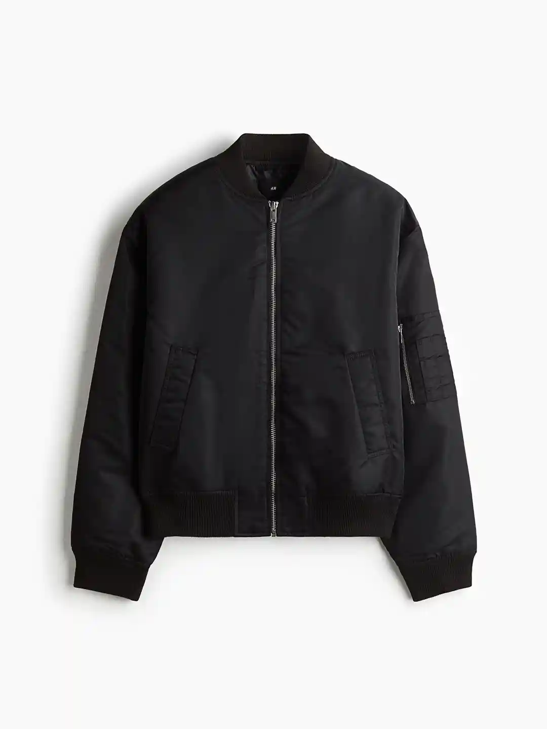 Myntra Black Bomber Jacket H&m MARITHE]☆WOOL BLENDED VARSITY