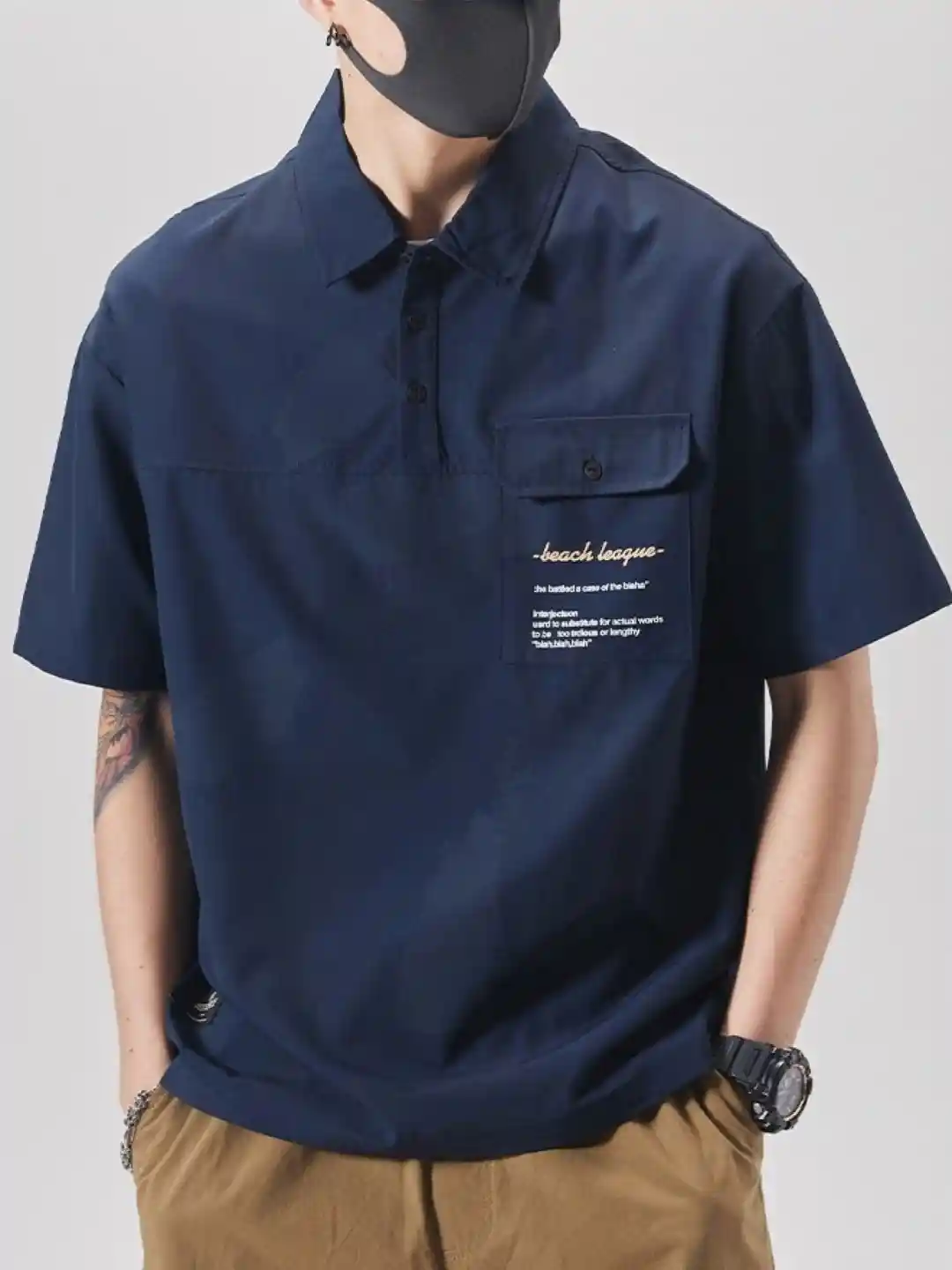 Buy Beach League Polo Collar Relaxed Fit T-shirt Tshirts for Men