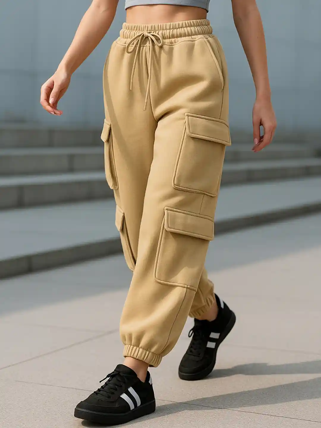 Buy Bewakoof Heavy Duty Women's Super Loose Fit Cargo Joggers