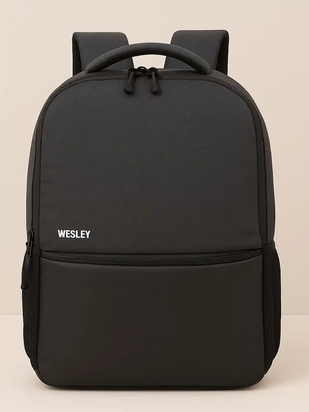 Buy Wesley Unisex Black Solid Laptop Bag Backpacks for Unisex