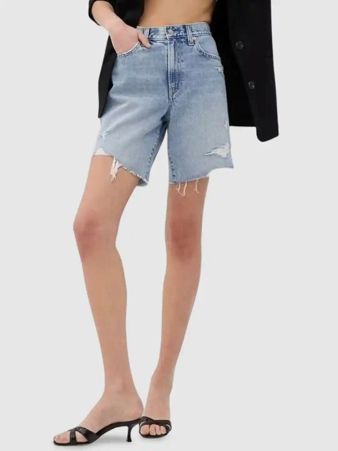 GAP Women Regular Fit High-Rise Denim Shorts
