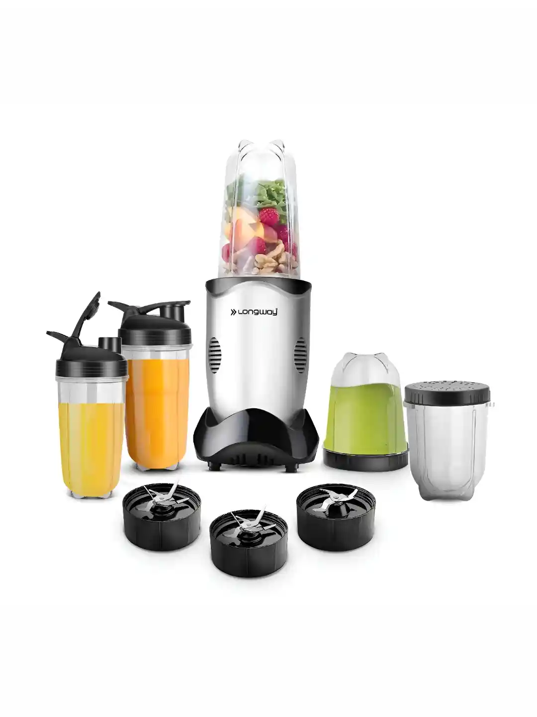 Buy Longway Silver-Toned 2025 Plastic Wet And Dry Grinder Juicer