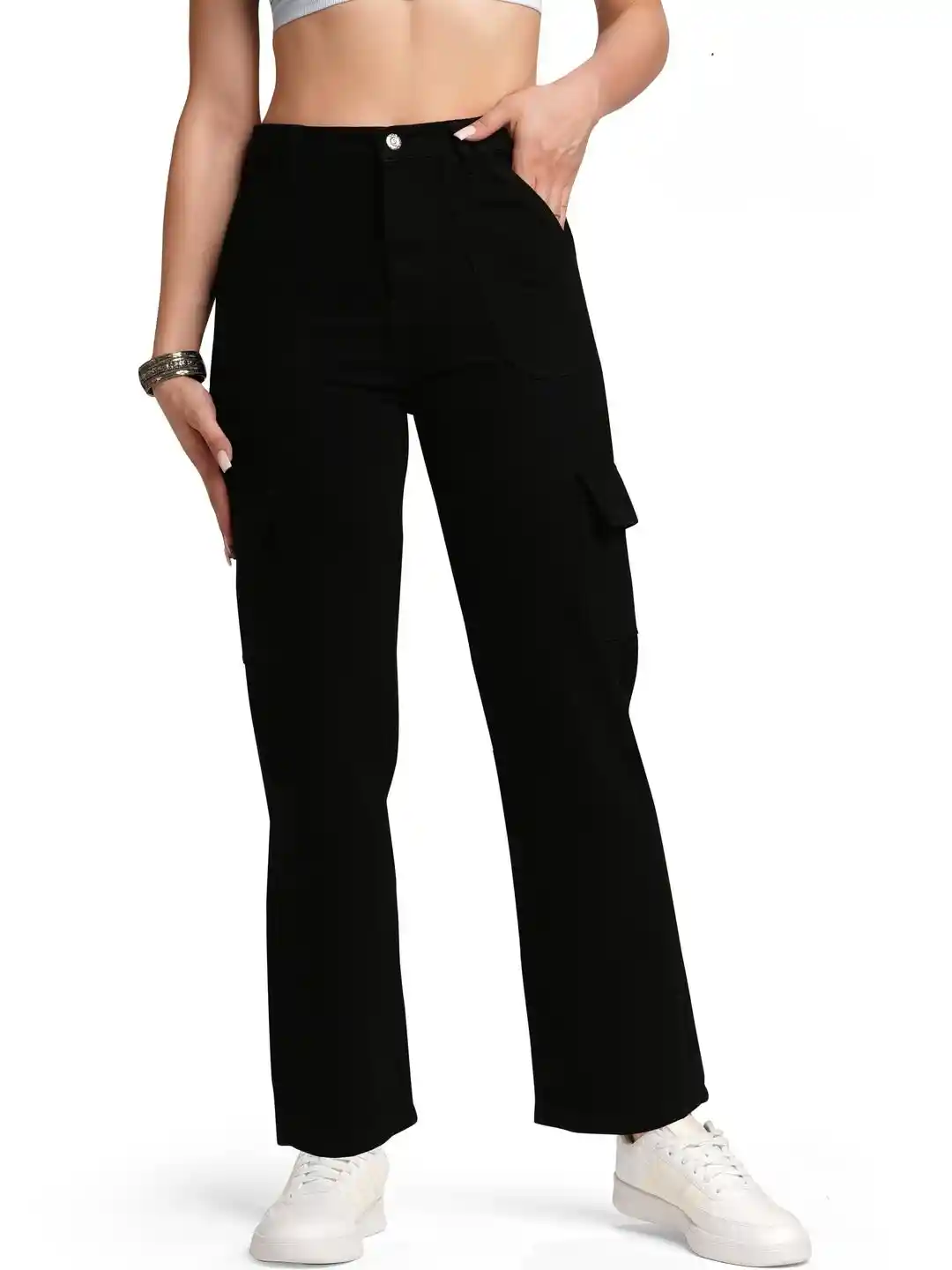 Buy DressBerry Women Black Comfort Regular Fit Mid-Rise