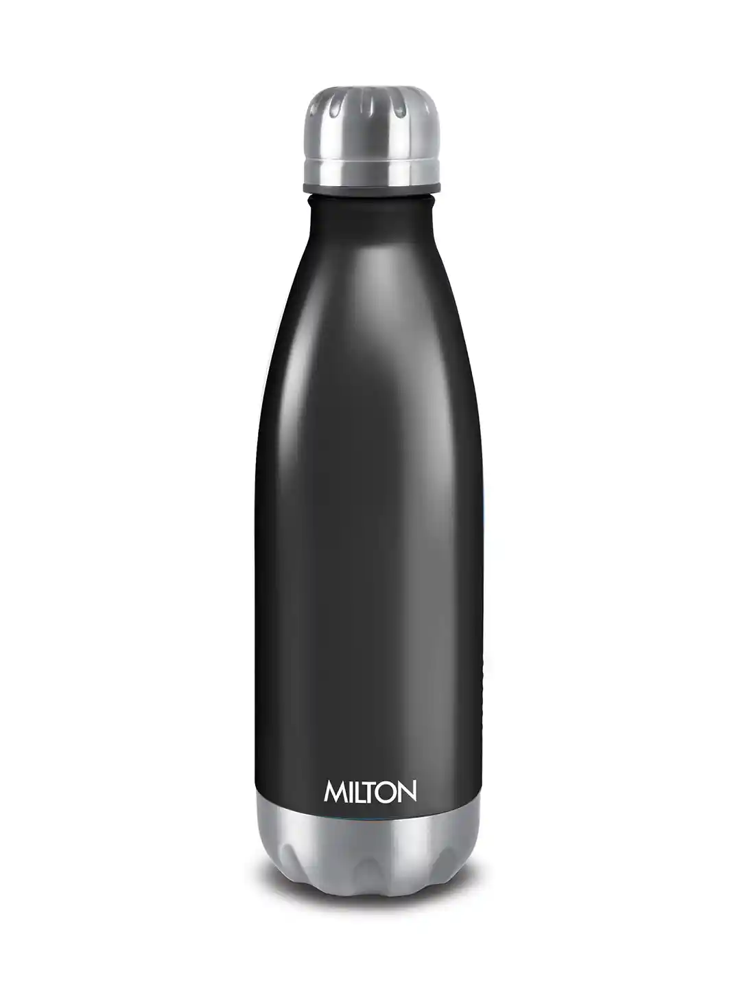 Milton Duo DLX Black Colourblocked Stainless Steel Double Wall Vacuum Water  Bottle 500 ml