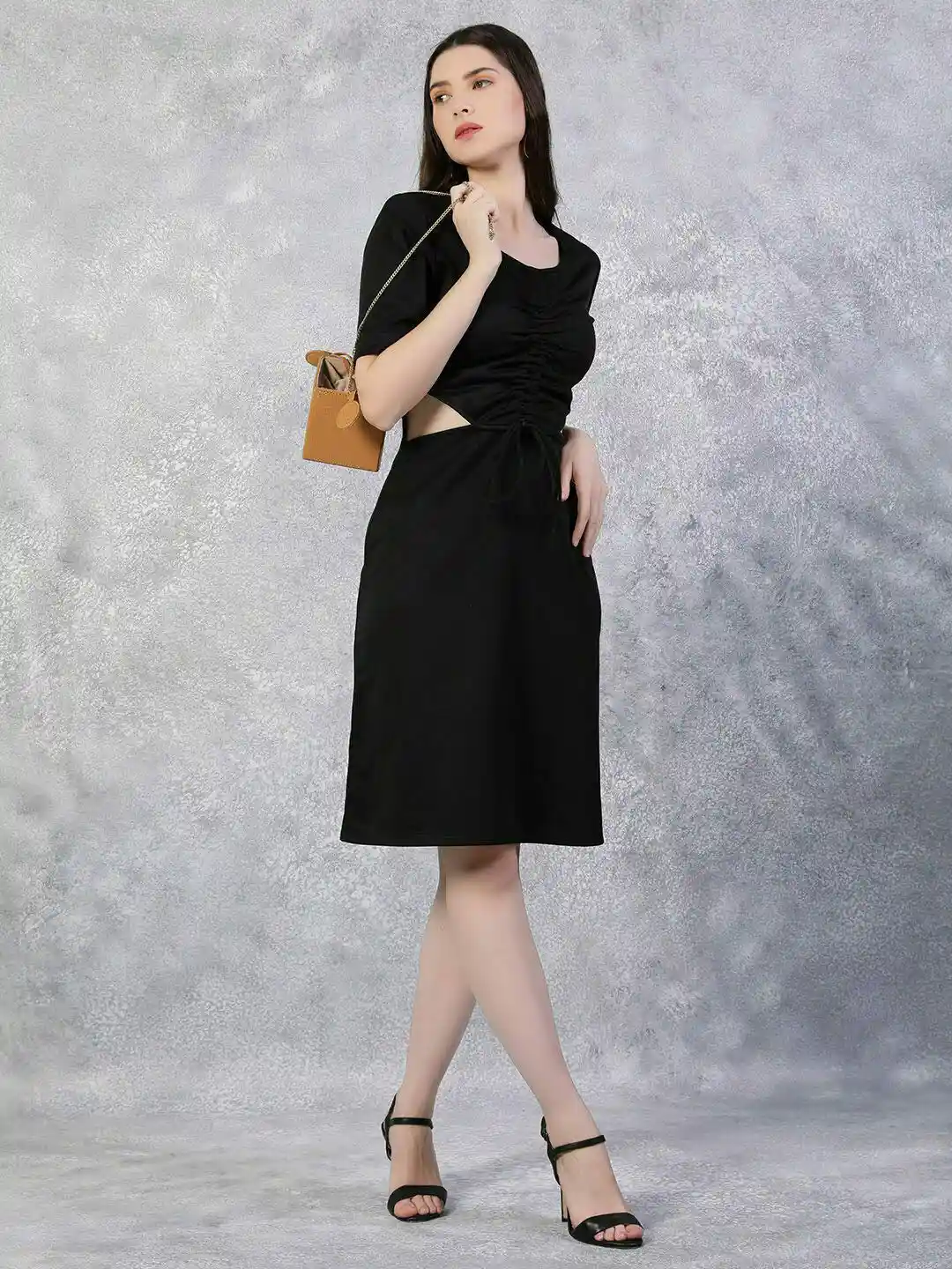 Buy HE Him and Her Scuba Fit Flare Midi Dress Dresses for