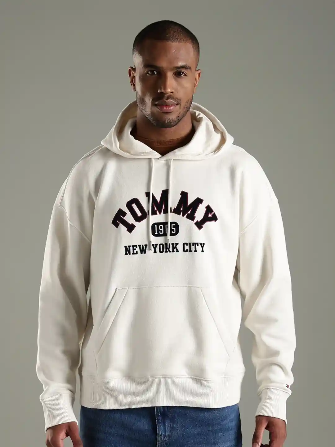 Tommy Hilfiger Men Brand Logo Printed Hooded Pullover