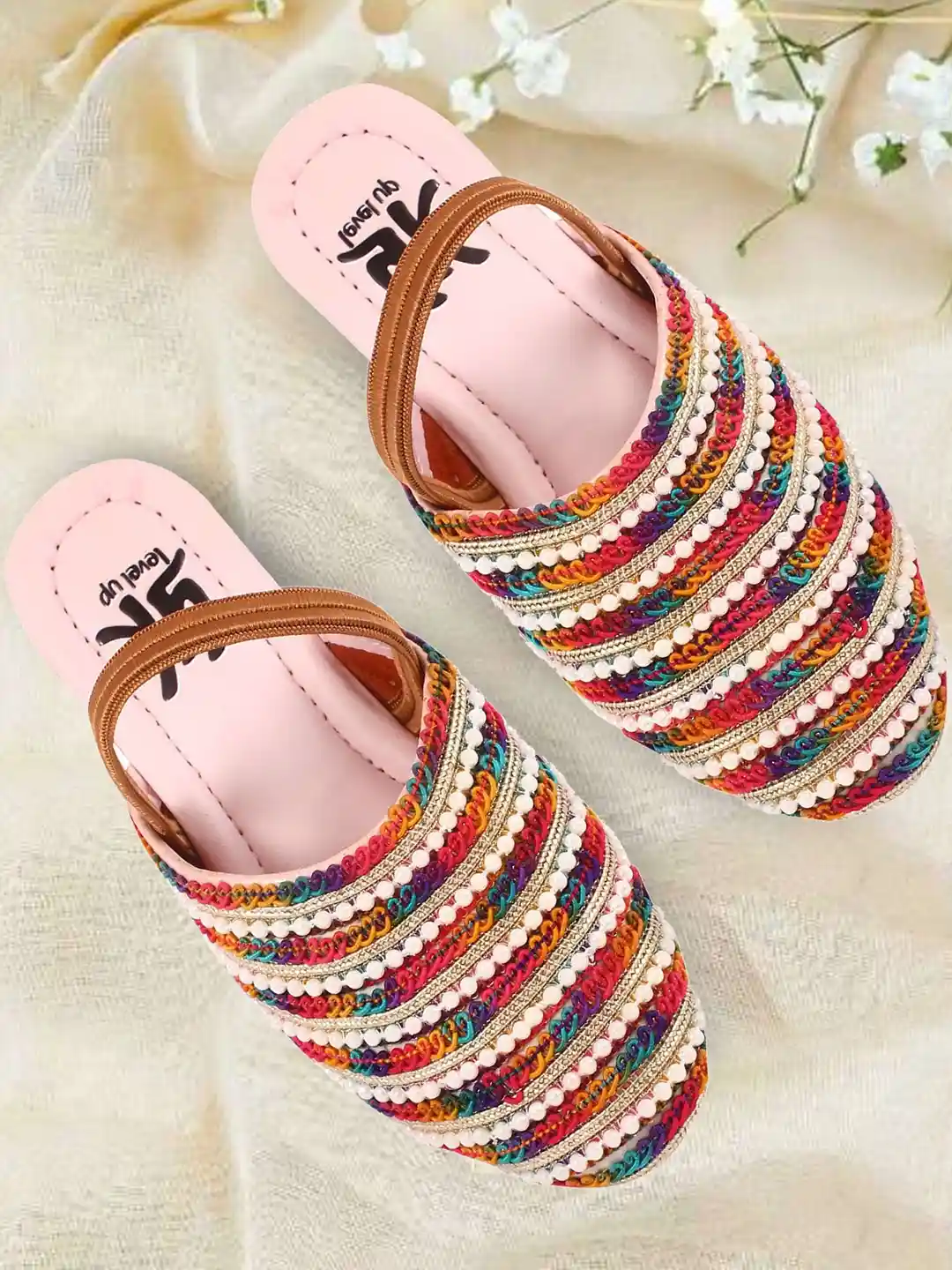 Buy YK Girls Embellished Round Toe Mules Flats for Girls