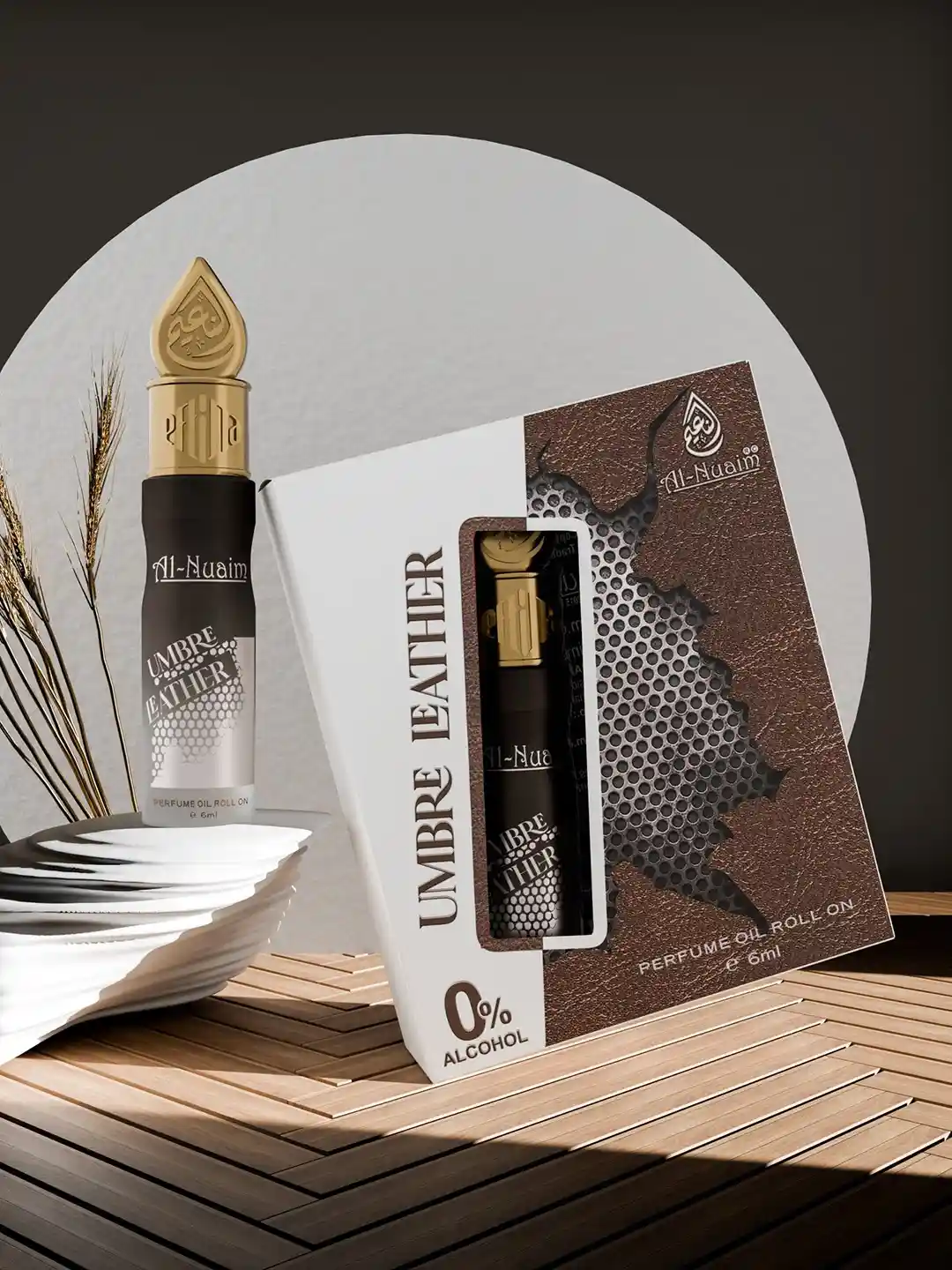 Buy Al-Nuaim 6ml Pack of Purple Oudh, Umbre Leather Blueberry