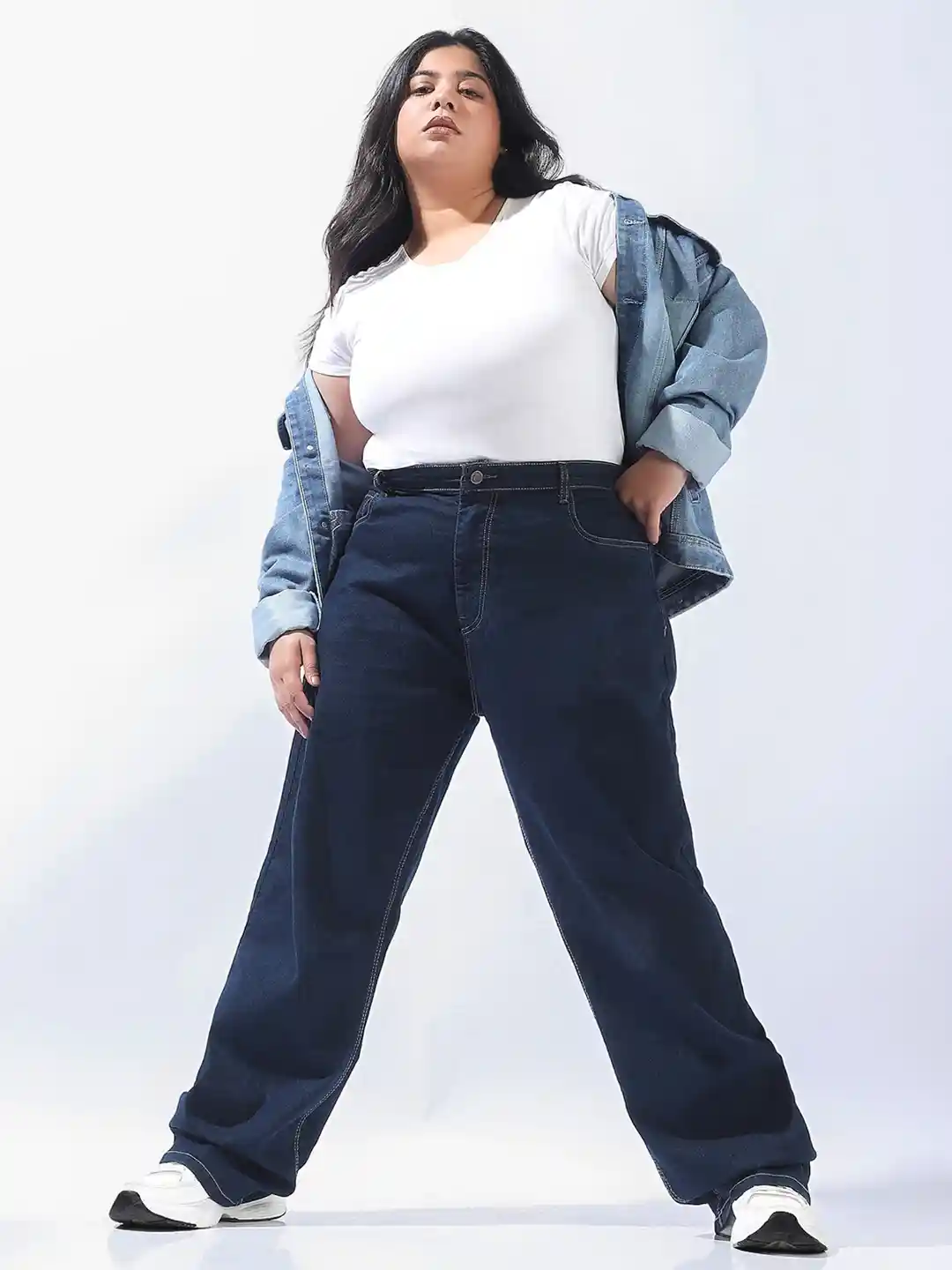 Straight Girl Jeans New Style The Beige Town Girl's Denim Straight