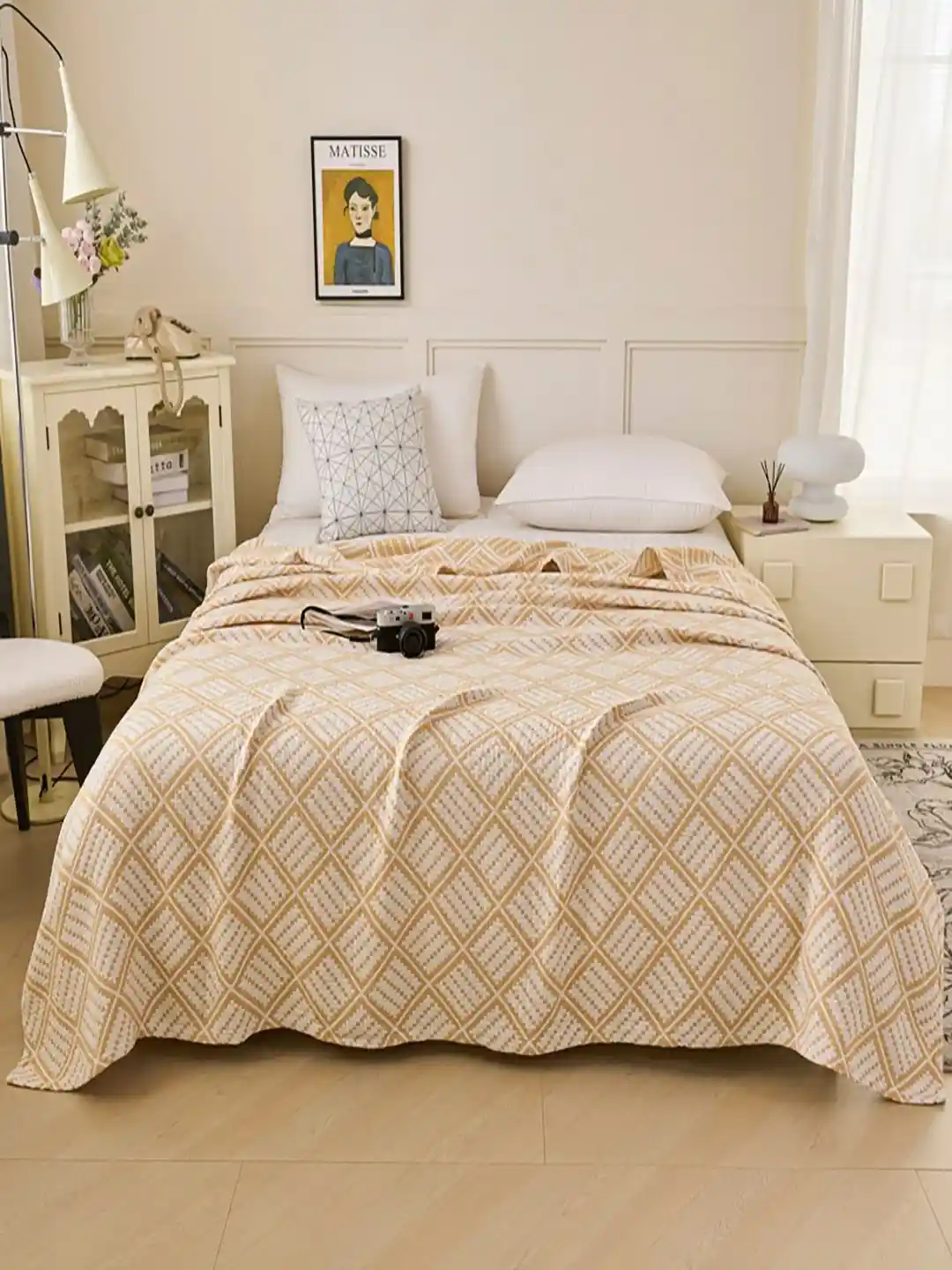 Buy JC HOME Yellow AC Room 300 GSM Double Bed Blanket Blankets