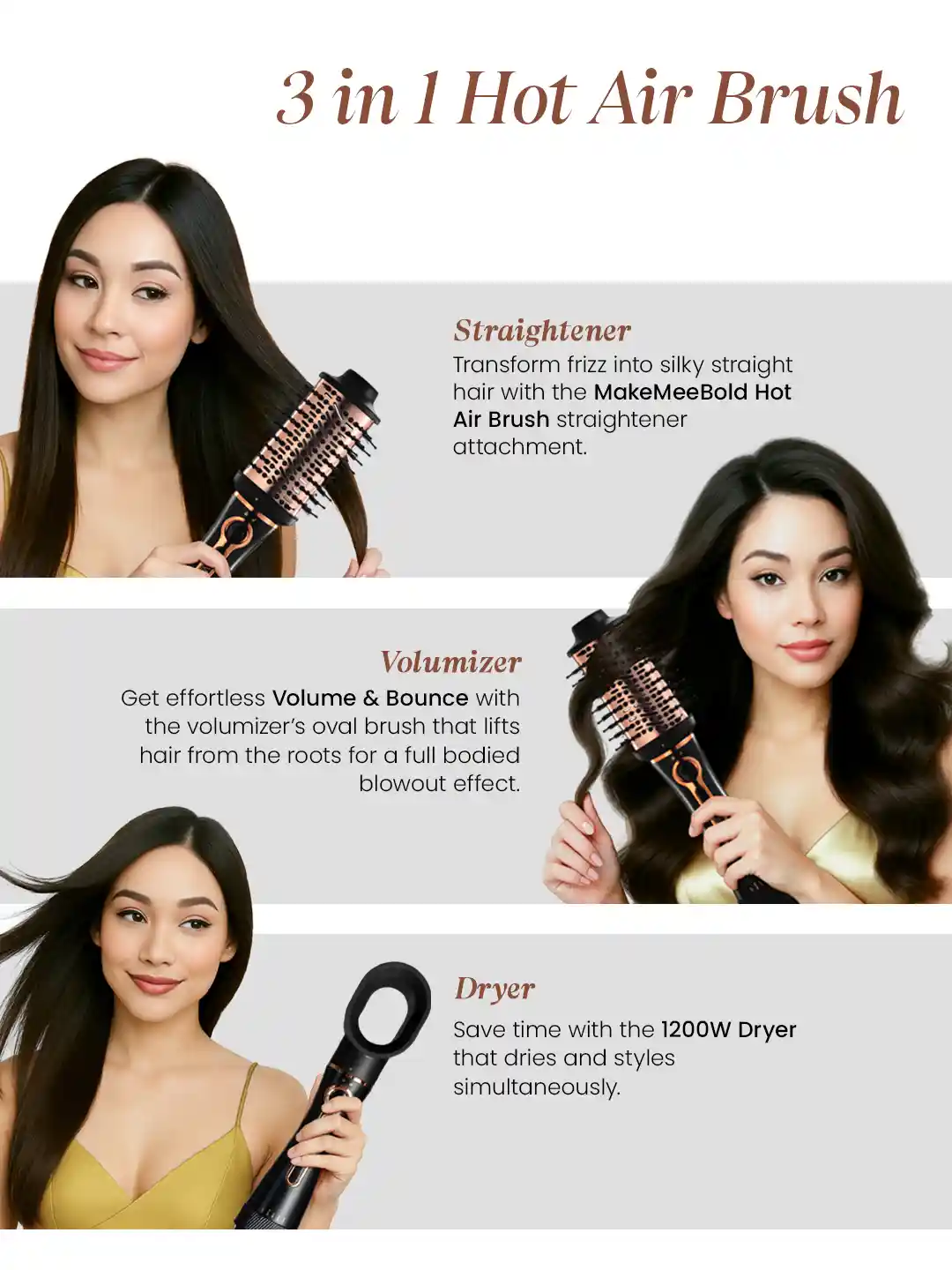 Curling Brush Hot Air Brushes For Fine Hair Buy URBANYOG