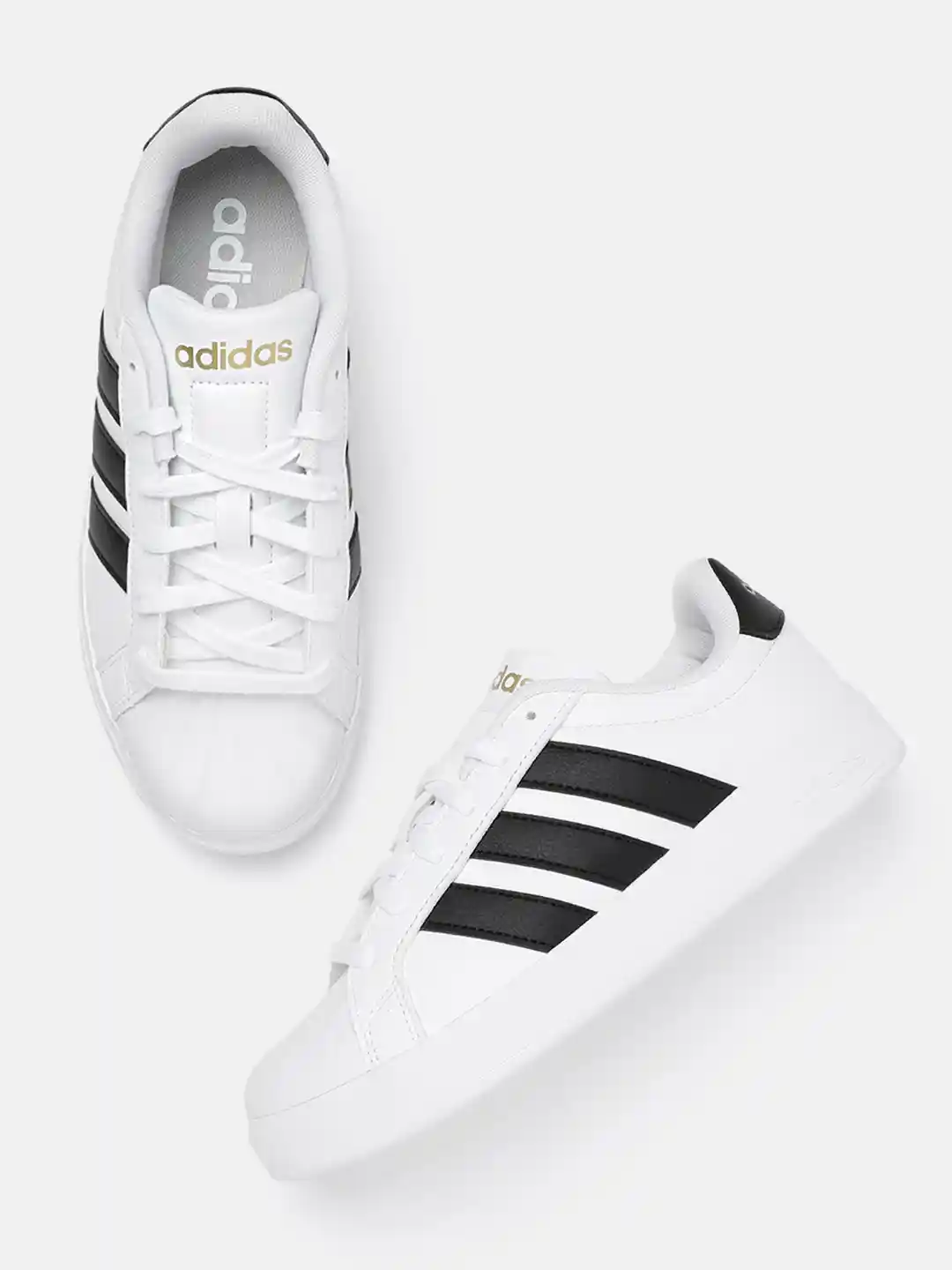 Myntra Adidas Neo White Leather Casual Shoes ADIDAS Women