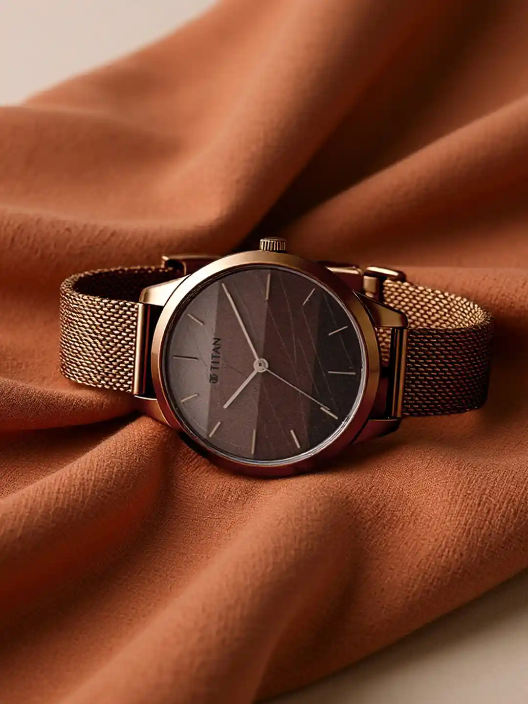 Brown Titan Leather Ladies Watches Buy Titan Noir Brown Dial