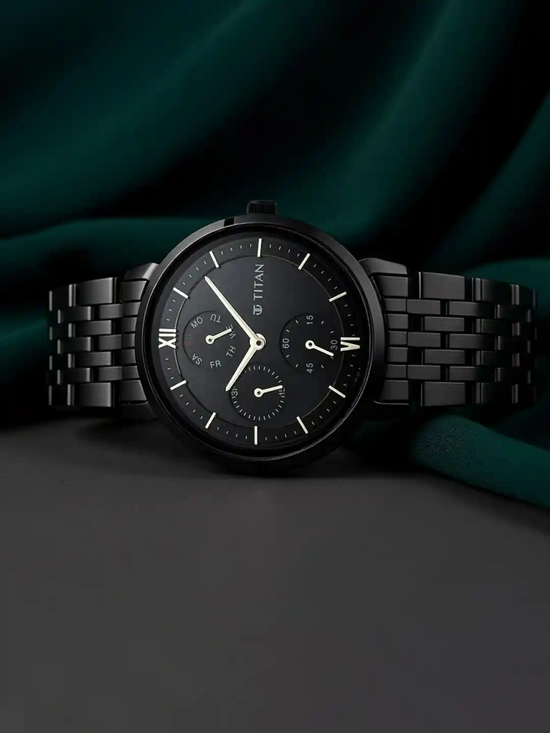 Metal Strap Titan Raga Black Metal Watch Titan Watch With Black