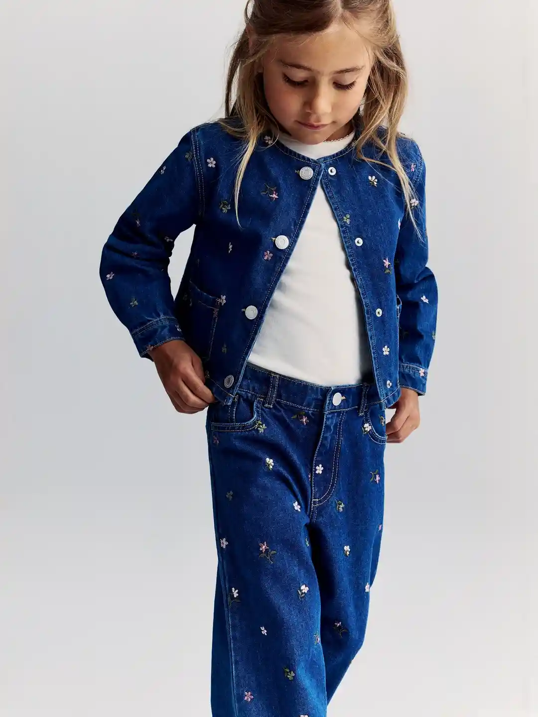 Buy H&M Girls Motif-Detail Wide Leg Jeans Jeans for Girls