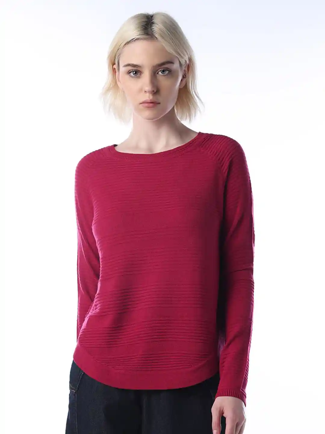 ONLY Women Ribbed Round Neck Pullover